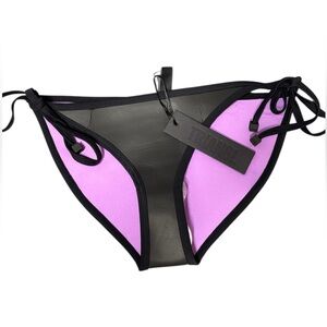 TRIANGL Black tie side full coverage back Neoprene bikini bottom size M